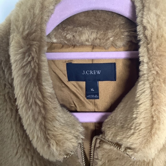 J. CREW Plush Fleece Excursion Vest Gold Hickory - Picture 9 of 10